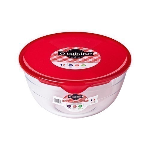 BOL MEZCLAS OCUISINE C/TAPA ROJA PREP&STORE 2L